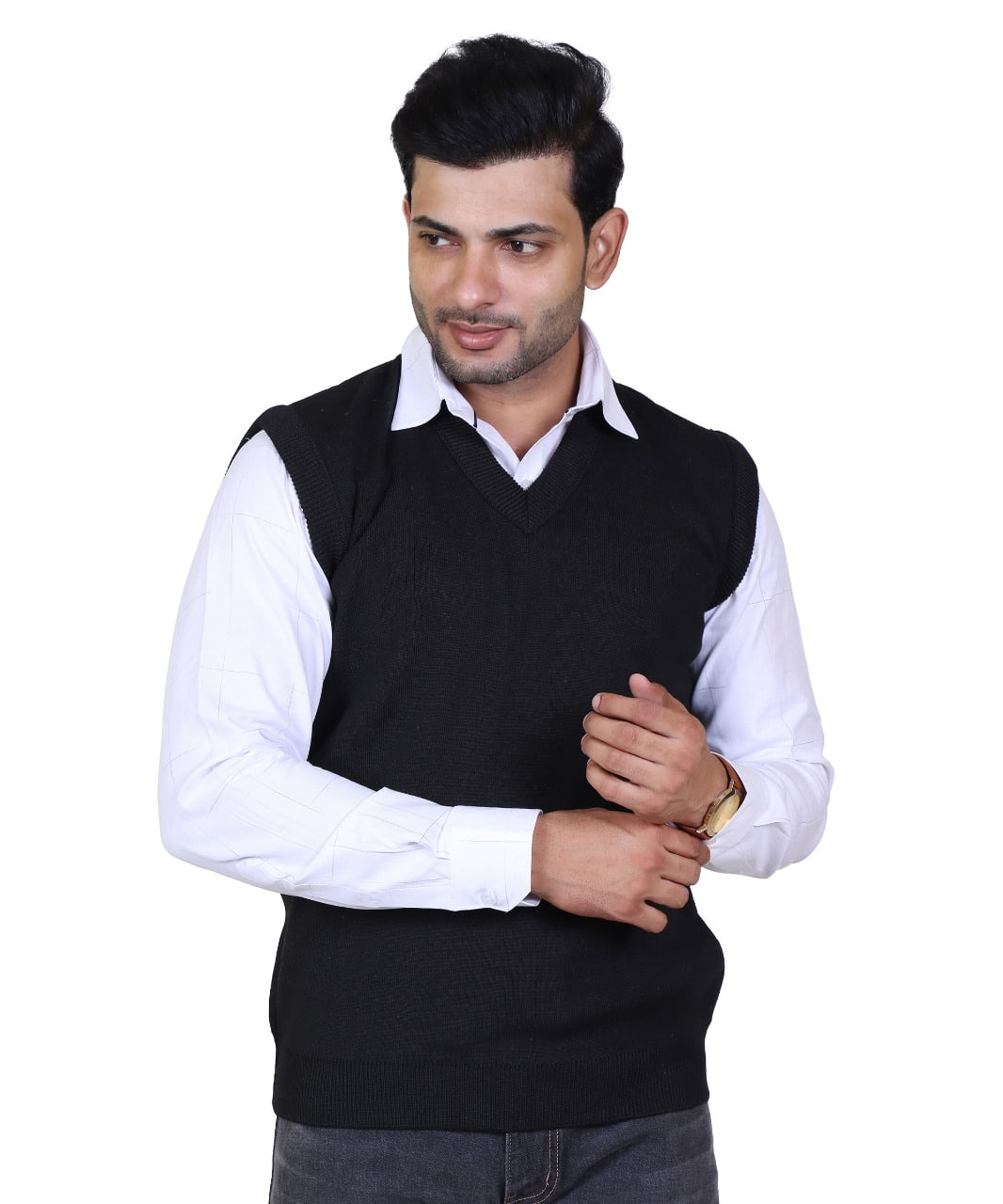 Men Plain Sleeveless sweater